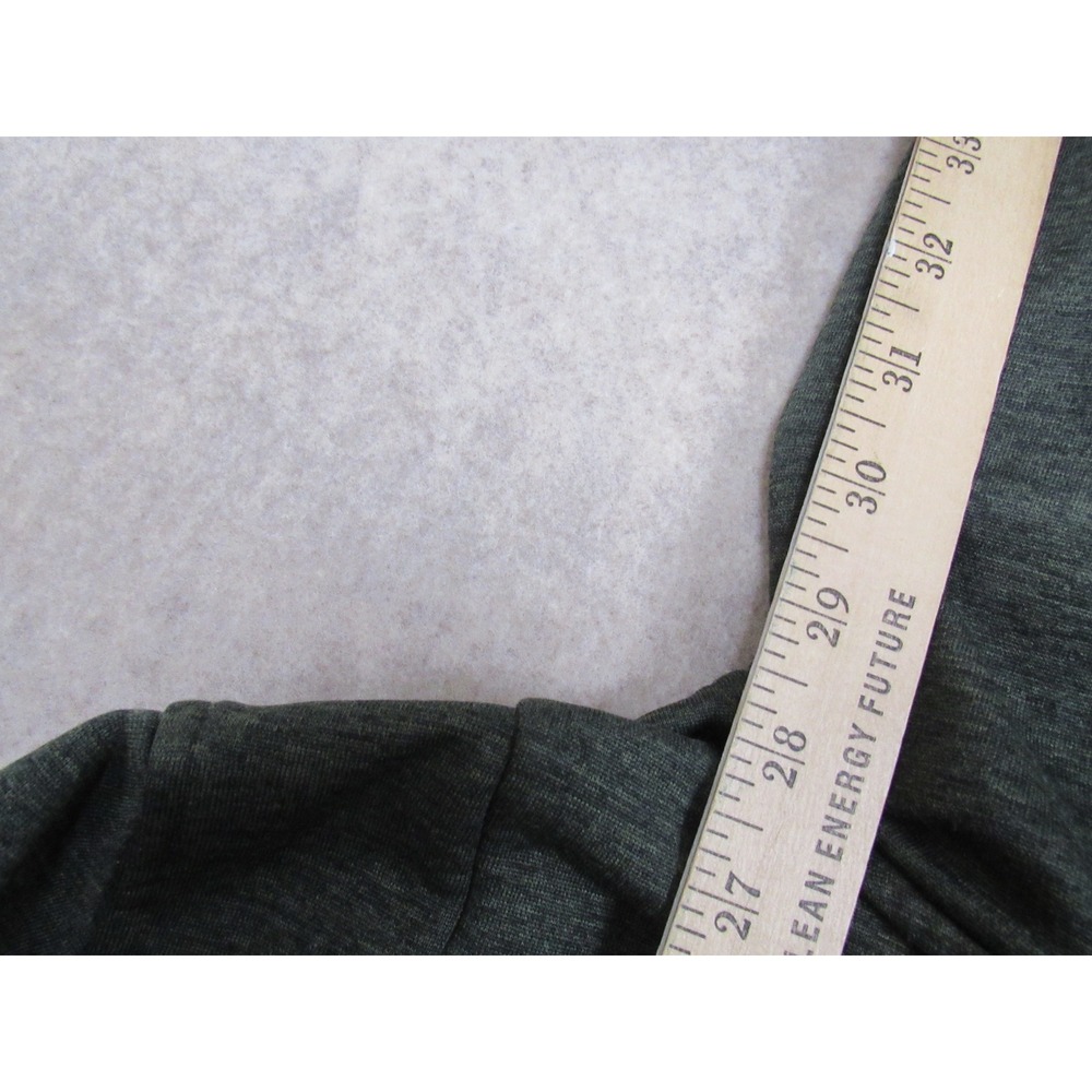 Under Armour Mens ColdGear Fitted Hoodie Green Heathered Logo Sweatshirt Medium - Picture 6 of 6